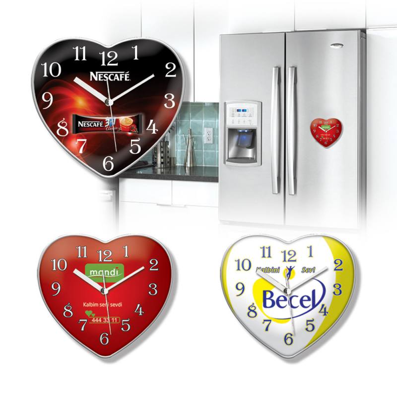 Kalp Mıknatıslı Buzdolabı Saati