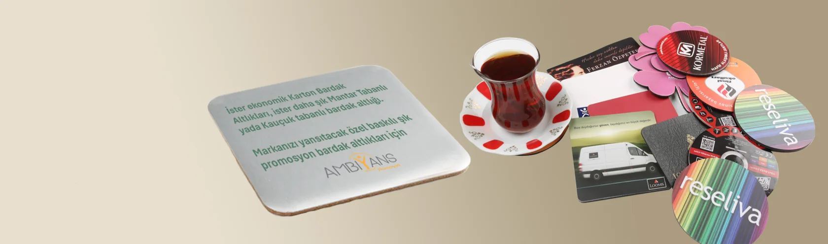 Promosyon bardak altlıkları