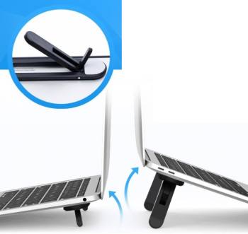 TV-CM-438 - 2 Kademeli Katlanabilir ve Yapışkanlı Laptop Standı Siyah