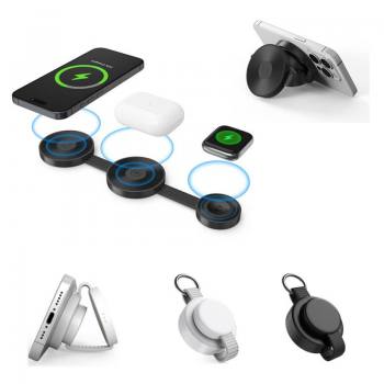 WCU-7341 - 3'ü 1 Arada Wireless Kablosuz Şarj Cihazı