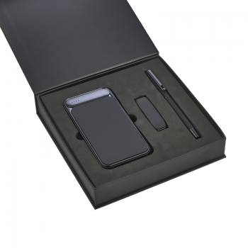 Hediyelik Set - Led işıklı 10.000Mah Powerbank - Led işıklı Usb Bellek Led işıklı Rubber Metal Kalem