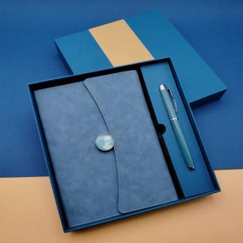 VIP-48548 - Promosyon Defter Kalem Seti Mavi Renk