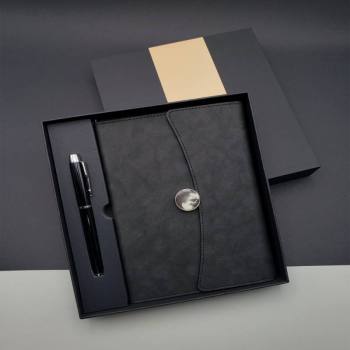 VIP-48615 - Promosyon Defter Kalem Seti Siyah Renk