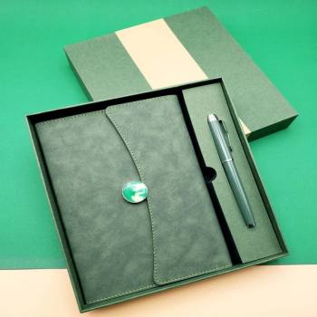 VIP-48847 - Promosyon Defter Kalem Seti Yeşil Renk